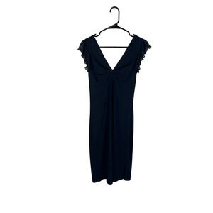 My Michelle Black Aline Flutter Sleeves Dress Women’s Size Medium Y2K